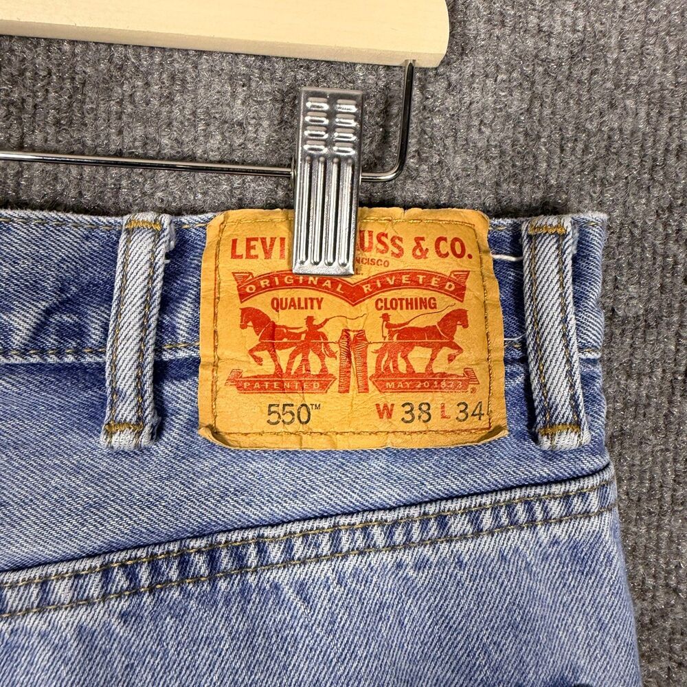 Levi's 550 Men's Jeans 38x34(36x32) Relaxed Fit Straight Leg 100% Cotton - Picture 14 of 16